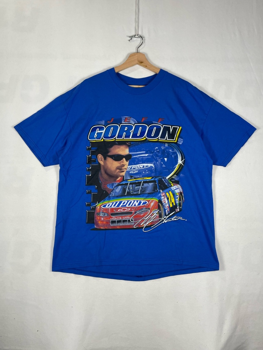 Vtg 2000 Chase Authentics Jeff Gordon Blue T shirt Nascar JG Motorsports Sz L